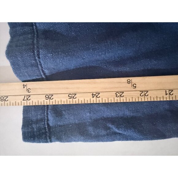 Pilcro Smocked Denim Jumpsuit Womens XS Blue Chambray Wide Leg Sleeveless - Picture 14 of 15